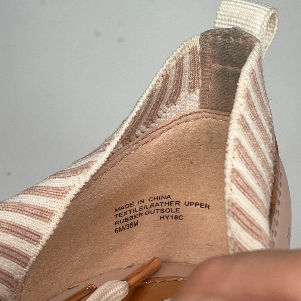 Women’s Michael Kors Size 6 Pink Tennis Shoes with Gold Accents - Picture 2 of 8